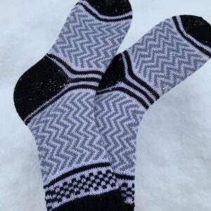Socken schwarz-weiss-grau
