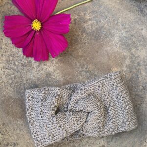 Stirnband mit Twist beige melange