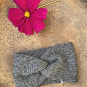 Stirnband mit Twist dunkelgrau
