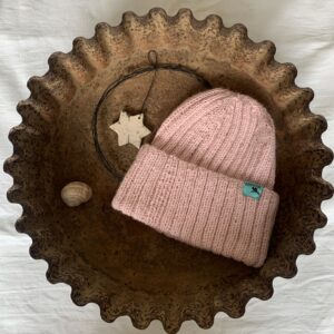 Beanie gestrickt rosa