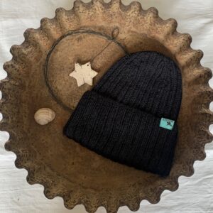 Beanie gestrickt schwarz